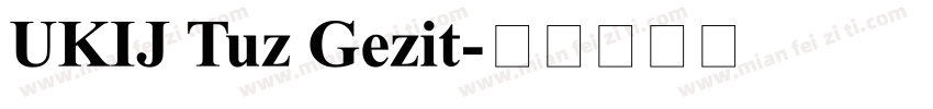 UKIJ Tuz Gezit字体转换